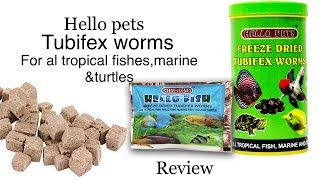 Hello pets DryTubifex worms fish food for fishes [upl. by Ydnirb959]