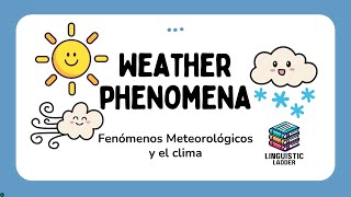 Como decir el Clima en Ingles Fenomenos Meteorologicos Weather phenomena [upl. by Assitruc]