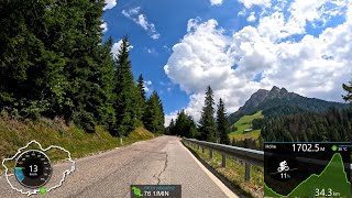 120 minute Indoor Cycling Workout Kronplatz Dolomites Italy Garmin 4K Video [upl. by Quinlan]