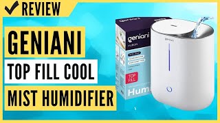 GENIANI Top Fill Cool Mist Humidifiers for Bedroom amp Essential Oil Diffuser Review [upl. by Juxon]