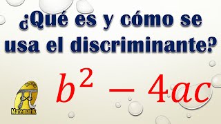 DISCRIMINANTE Ecuación cuadrática [upl. by Anitsirt]