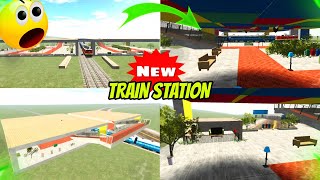 NEW TRAIN STATION INDIAN BIKE DRIVING 3D  TRAIN STATION🚆 UPDATE STATION NEW TRAIN  🥰 [upl. by Savell]