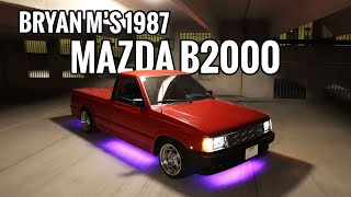 1987 Mazda B2000 Lowered Mini Truck  Flake Garage Bryan M B2200 [upl. by Catima]