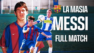 🍿 ENJOY LIONEL MESSIs PERFORMANCE AT LA MASIA AT THE AGE OF 17  FULL MATCH 💎  FC Barcelona [upl. by Ahtimat]