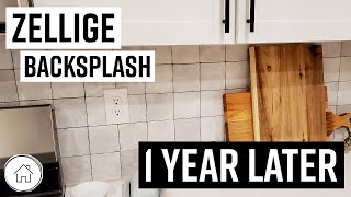 UPDATE Tile pieces fall off with no grout How to install Zellige tile ONE YEAR LATER [upl. by Wendye]