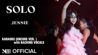 JENNIE  SOLO REMIX  KARAOKE EASY LYRICS ENCORE VER  WITH BACKING VOCALS [upl. by Isnyl]