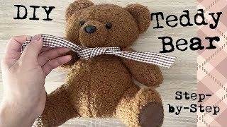 Teddy Bear DIY StepbyStep Tutorial  How to make a plush teddy toy  Handmade  Sewing [upl. by Hamann]