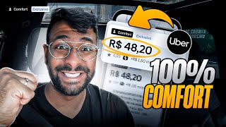 ✔️100 Uber Comfort A Melhor Categoria para Ganhar Dinheiro na Uber Disparado [upl. by Llertnom]