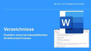 MS Word  Erstellen eines benutzerdefinierten Inhaltsverzeichnis [upl. by Llerrom]