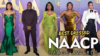 TOP 10 BEST DRESSED AT THE NAACP IMAGE AWARDS 2024 [upl. by Ybrad]