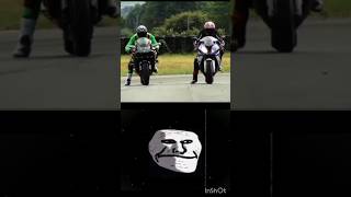 Kawasaki H2r vs BMW S1000 RR Drag race ⚠️👿 wait for End shorts [upl. by Icram]