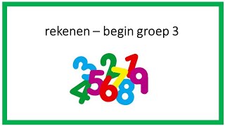 Oefenen met rekenen  begin groep 3 [upl. by Eerual]