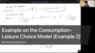 Example on the ConsumptionLeisure Choice Model [upl. by Brandyn]