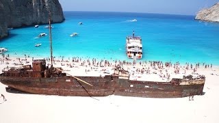 Shipwreck Zakynthos Cavo Grosso Cruises Navagio Beach [upl. by Yesdnik729]