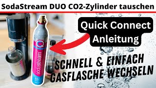 SodaStream DUO CO2 Zylinder tauschen 🔁 Quick Connect Anleitung [upl. by Heron389]