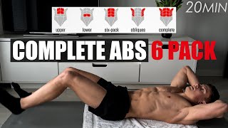 COMPLETE 20 MIN ABS WORKOUT At Home No Equipment [upl. by Janeva259]