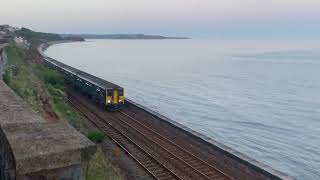 Trains in FADING LIGHT at Dawlish 2042 to 212528724 [upl. by Tris245]