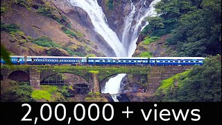 Dudhsagar Waterfall  Indian Travel Documentary  A Trip To Dudhsagar  Train Passing Dudhsagar [upl. by Amliw]