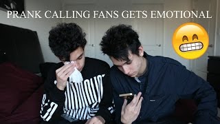 PRANK CALLING FANS GETS EMOTIONAL [upl. by Mureil]