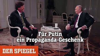 Tucker Carlson beim KremlChef Putins Show für das amerikanische Publikum  DER SPIEGEL [upl. by Ardnuhsed]