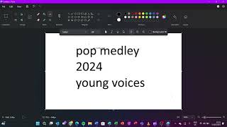 Voung Voices 2024 Pop Medley no lyrics [upl. by Ahsael]