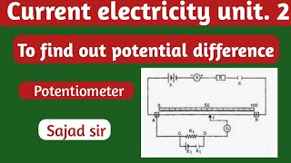 To find out potential difference using potentiometerpotentiometerunit2 [upl. by Akemeuwkuhc39]