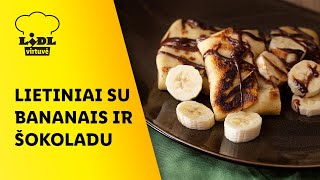 Lietiniai su bananais ir šokoladu [upl. by Netsrejk917]