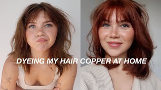 Dyeing my hair copper at home [upl. by Ynney]