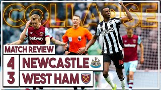 Newcastle Utd 43 West Ham Utd  BOTTLED A 2 GOAL LEAD  Horrific Moyes sub costs Hammers 3 points [upl. by Hadeehsar]