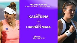 Daria Kasatkina vs Beatriz Haddad Maia  2024 Abu Dhabi Semifinal  WTA Match Highlights [upl. by Onofredo]