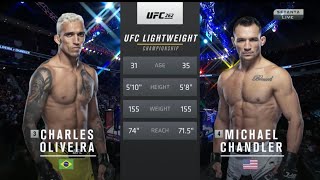 CHARLES OLIVEIRA VS MICHAEL CHANDLER FULL FIGHT UFC 262 [upl. by Aicilaf569]