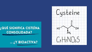 ¿Qué significa cisteína consolidada ¿Bioactiva  Dr Miguel Ángel García Gallegos immunocal [upl. by Aleak132]