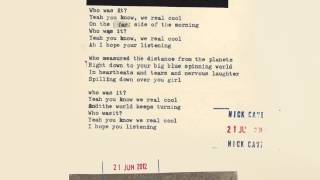 Nick Cave amp The Bad Seeds  We Real Cool Lyric Video [upl. by Church]