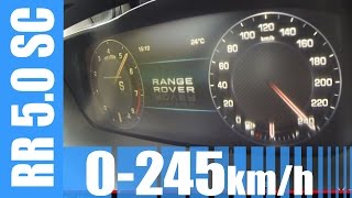 Range Rover 50 V8 Supercharged 510 HP 0245 kmh BRUTAL Acceleration amp Top Speed Run [upl. by Eidnyl]