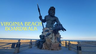 VIRGINIA BEACH BOARDWALK 4K WALKING TOUR VLOG 2023 [upl. by Ahsaetal]