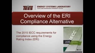 2015 IECC – Energy Rating Index ERI Compliance Alternative [upl. by Devad]