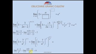 Granica ciągu granice z wzorem na liczbę e [upl. by Tocs]