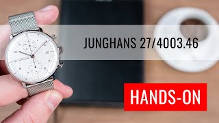 HANDSON Junghans Max Bill Chronoscope 27400346 [upl. by Aneeb]