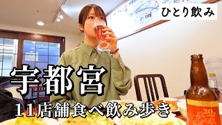 【宇都宮ひとり飲み】3日連続で食べ飲み歩き！地元民おすすめ11軒巡る爆食ツアーで幸せ大渋滞したグルメ旅 [upl. by Hosea]