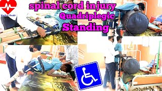 spinal cord injury quadriplegic standing plantigrade position [upl. by Michail]