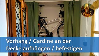 Vorhang  Gardine an Decke aufhängen  befestigen [upl. by Lamberto]