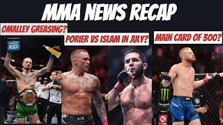 UFC News Recap OMalley Greasing Islam vs Dustin in June and Bo Nickal on UFC 300 Main Card [upl. by Kary]