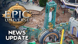 Universal Epic Universe News Update — CHRONOS TOWER TOPPED OFF ENTRY AREA amp PARKING LOT CHANGES [upl. by Marlon]