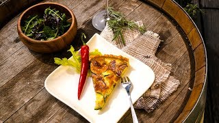 ZucchiniQuiche mit Wildkräutersalat  XXXLecker [upl. by Siladnerb390]