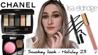 CHANEL SMOKEY MAKEUP LOOK LISA ELDRIDGEHoliday Season 23Party Festive LookNew eyeshadow palette [upl. by Wawro]