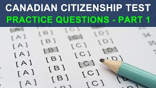 CANADIAN CITIZENSHIP TEST  PRACTICE QUESTIONS  PART 1 [upl. by Dietz284]