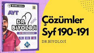 AYT Biyoloji Soru Bankası Çözümleri  Sayfa 190191 2024 Tayfa [upl. by Kilam]