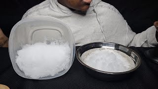 REFROZEN CARBONATED POWDERY ICE amp CARBONATED CRUSHED ICE  REQUEST VIDEO ICEEATING ASMRICEEATING [upl. by Deuno]