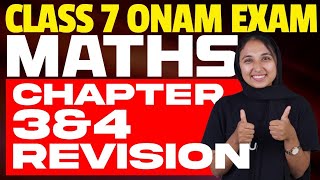 Class 7 Onam Exam  Maths  Chapters 3 amp 4 Revision  Eduport [upl. by Ahsilef]