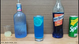 Рецепт коктейля Голубая лагуна How to make Cocktail Blue Lagoon Водка Ликер Блю Кюрасао Лайм [upl. by Manchester]